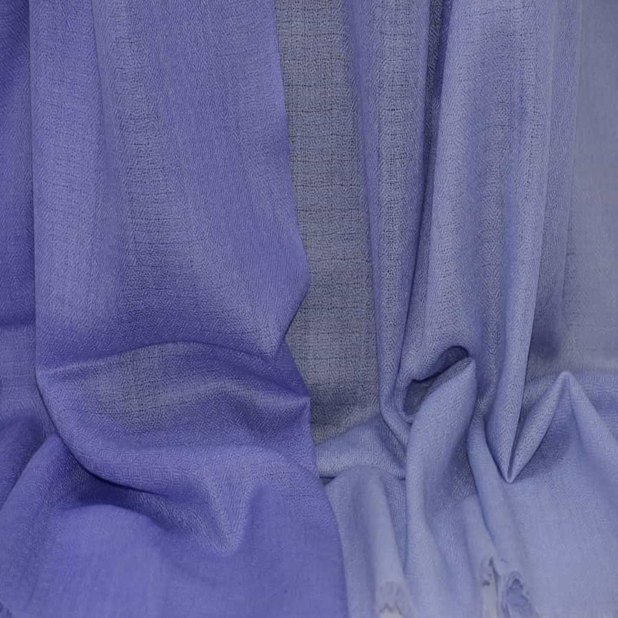 Sal Premium confectionat din 100% Lana Cashmere - Ombre Double Color Shade - Purple Blue & Blue Ciel - sal cashmere ombre design