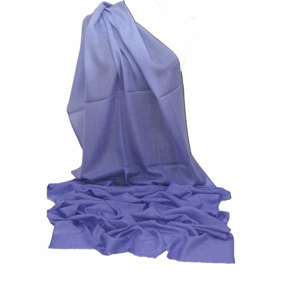 Sal Premium confectionat din 100% Lana Cashmere - Ombre Double Color Shade - Purple Blue & Blue Ciel - sal cashmere ombre design