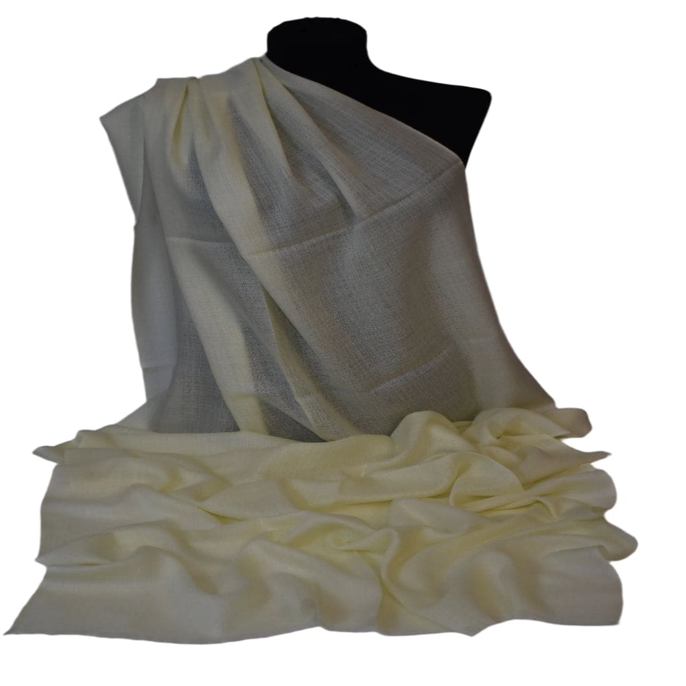 Sal Premium confectionat din Lana Cashmere -Buttermilk - Cod:CASHJAN5 - Saluri Cashmere