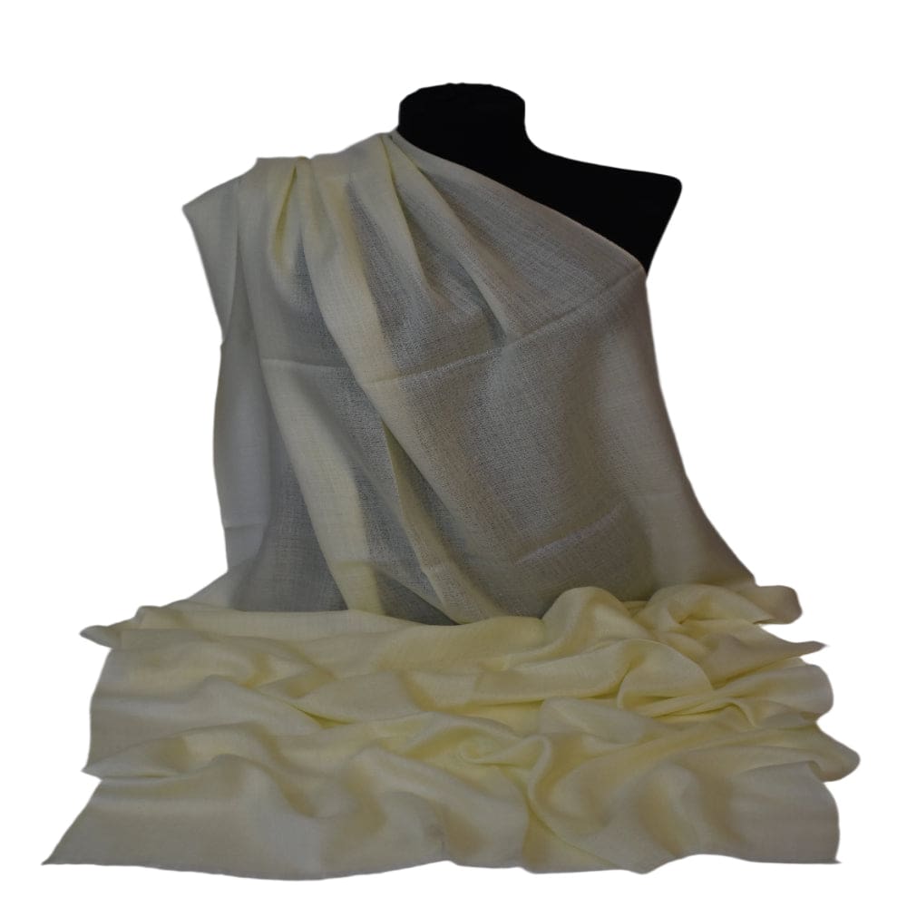 Sal Premium confectionat din Lana Cashmere -Buttermilk - Cod:CASHJAN5 - Saluri Cashmere