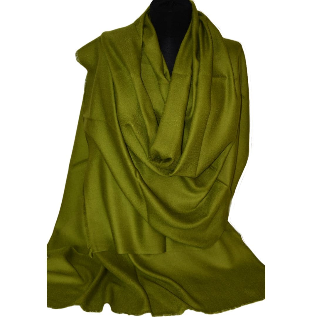 Sal Premium confectionat din Lana Cashmere - Verde Kaki -> Cod: CASHSILK180 - Sal din Cashmere