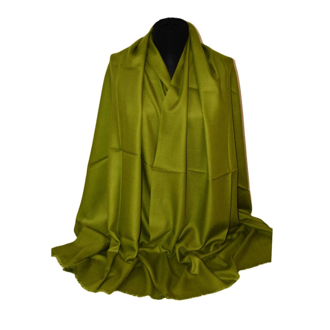 Sal Premium confectionat din Lana Cashmere - Verde Kaki -> Cod: CASHSILK180 - Sal din Cashmere