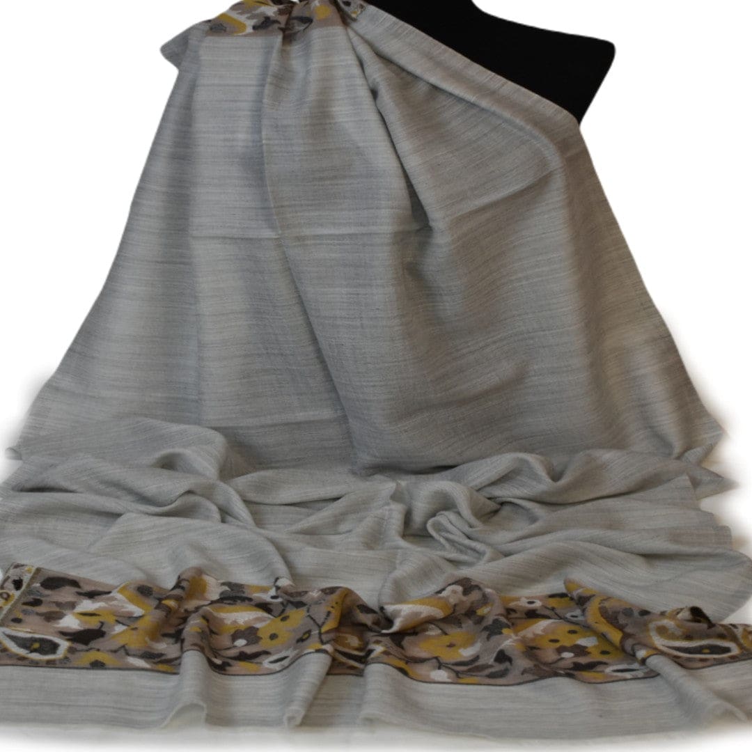 Sal Premium extrafin confectionat din Lana Cashmere & Matase Naturala ->Steel Gray- Cod: CASHMSILK3 - sal din cashmere si matase naturala