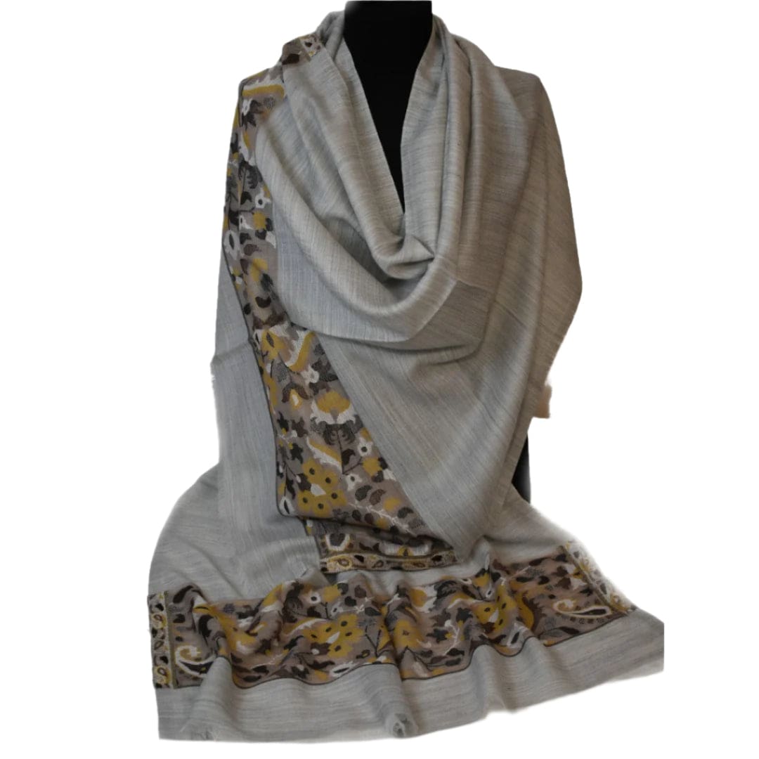 Sal Premium extrafin confectionat din Lana Cashmere & Matase Naturala ->Steel Gray- Cod: CASHMSILK3 - sal din cashmere si matase naturala