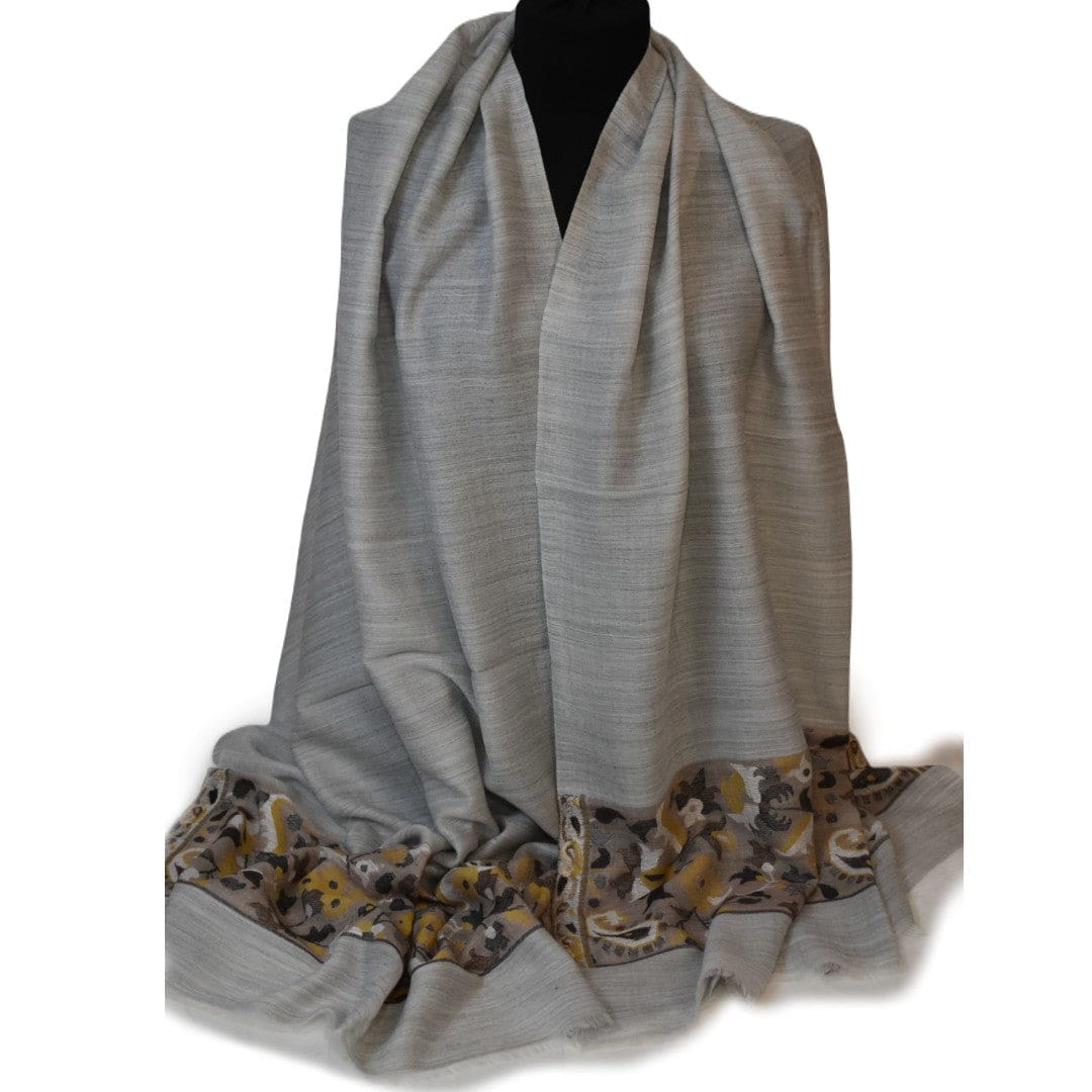 Sal Premium extrafin confectionat din Lana Cashmere & Matase Naturala ->Steel Gray- Cod: CASHMSILK3 - sal din cashmere si matase naturala