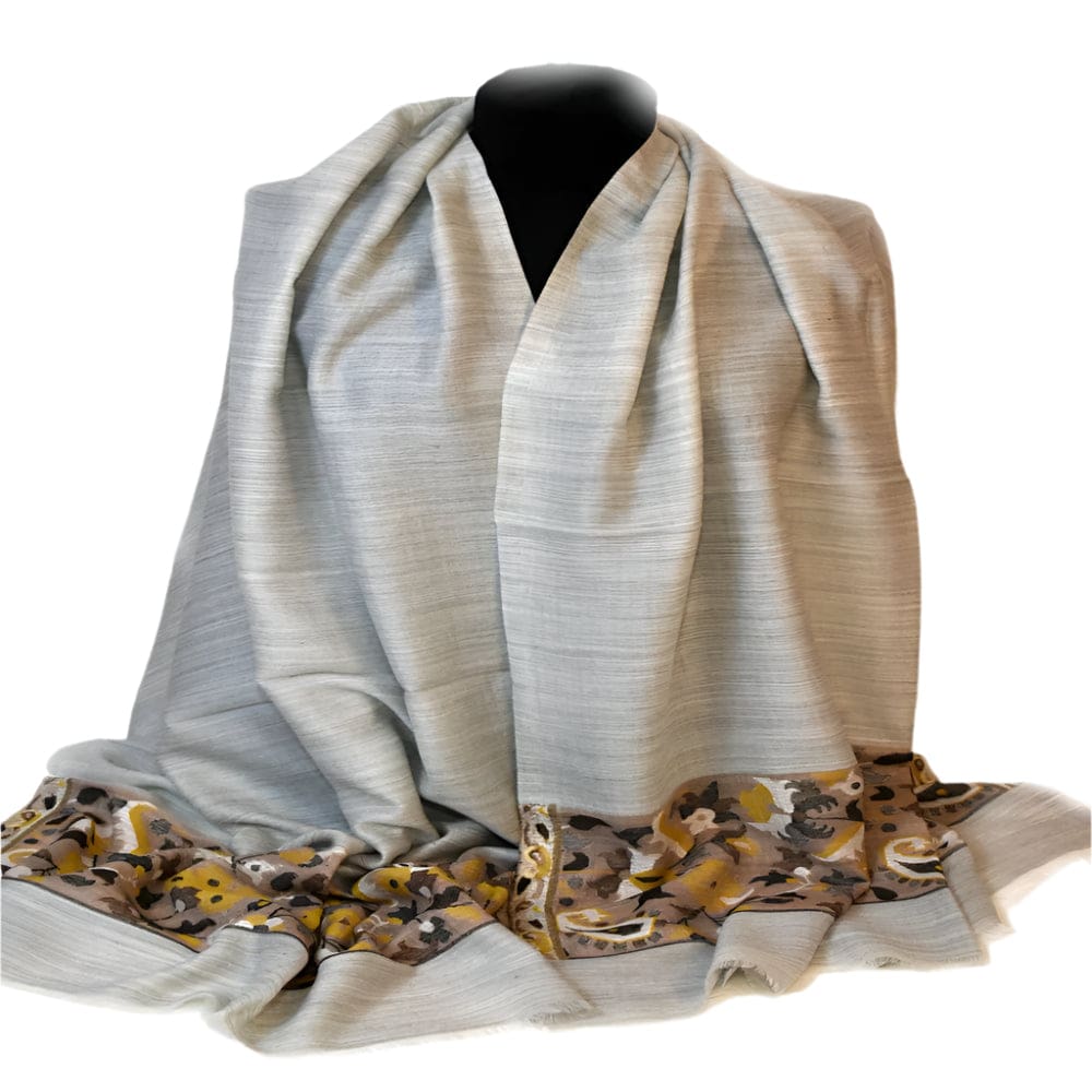 Sal Premium extrafin confectionat din Lana Cashmere & Matase Naturala ->Steel Gray- Cod: CASHMSILK3 - sal din cashmere si matase naturala