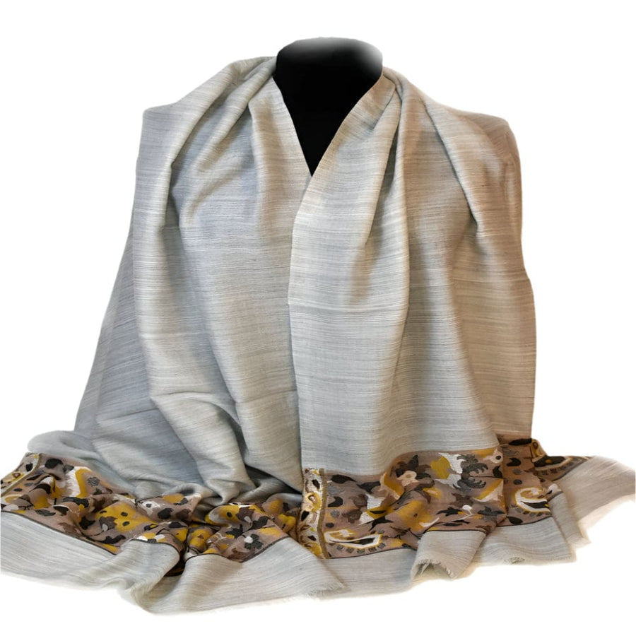 Sal Premium extrafin confectionat din Lana Cashmere & Matase Naturala ->Steel Gray- Cod: CASHMSILK3 - sal din cashmere si matase naturala