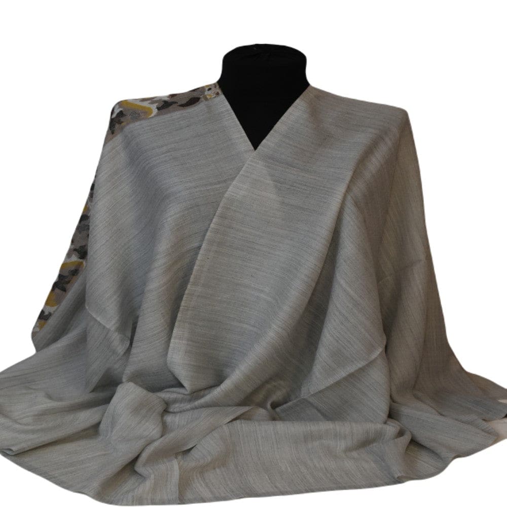 Sal Premium extrafin confectionat din Lana Cashmere & Matase Naturala ->Steel Gray- Cod: CASHMSILK3 - sal din cashmere si matase naturala