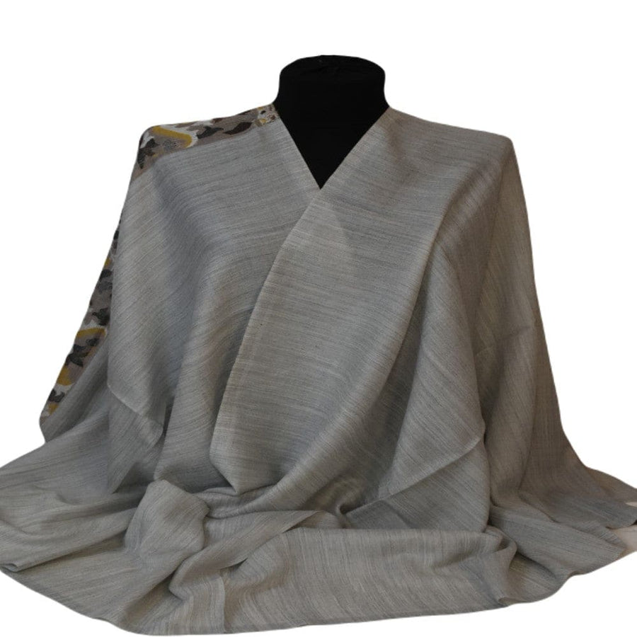 Sal Premium extrafin confectionat din Lana Cashmere & Matase Naturala ->Steel Gray- Cod: CASHMSILK3 - sal din cashmere si matase naturala