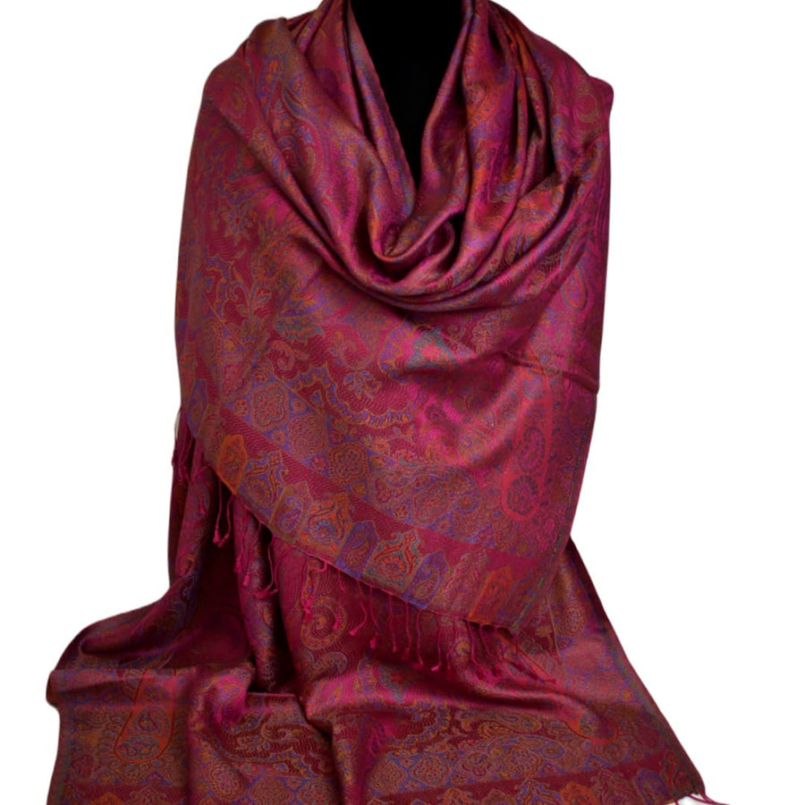SAL Premium Jamawar din 100% Matase Naturala - Heritage -> Cod:JAMHAND6 - Sal matase naturala jamawar