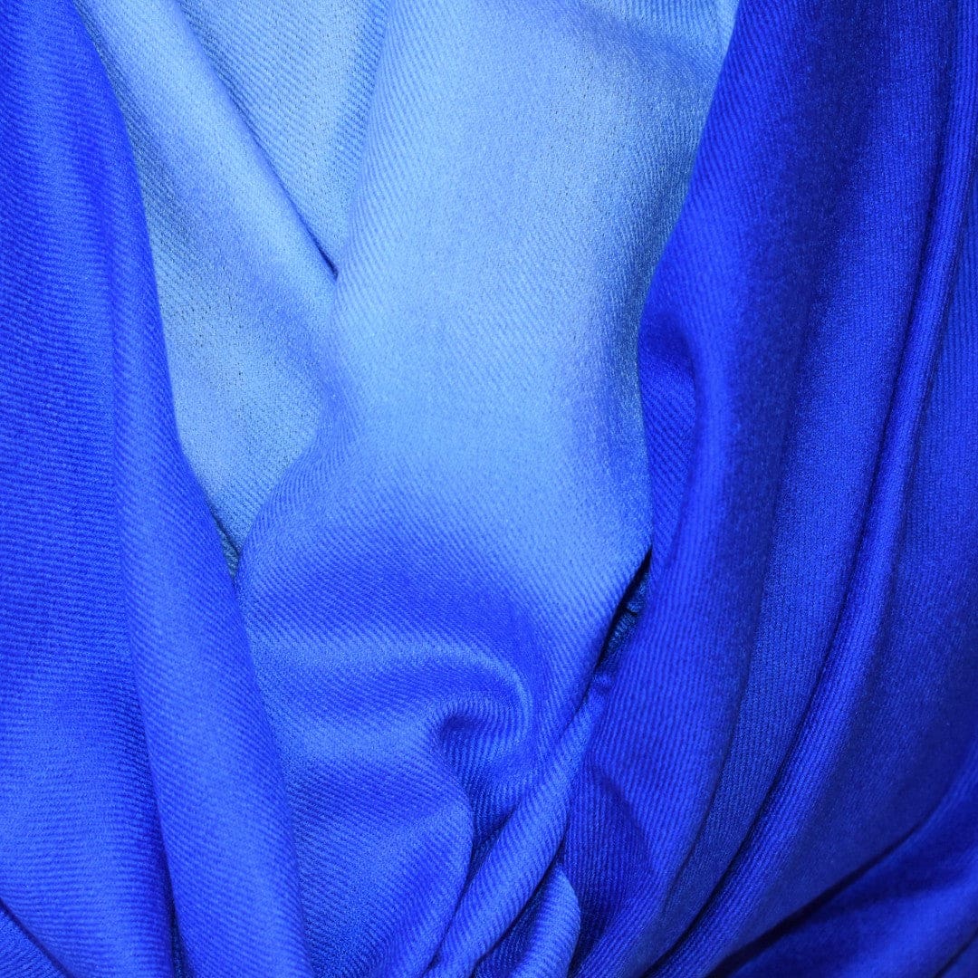 Sal Premium Lana Cashmere & Matase Naturala - Ombre Tri Color Shade -> Albastru Regal - cod: CASHMSILK178 - sal cashmere ombre design