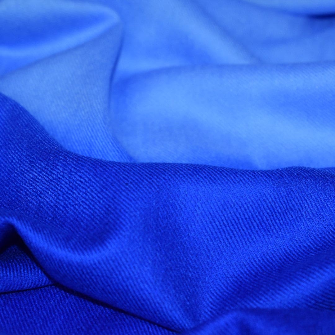 Sal Premium Lana Cashmere & Matase Naturala - Ombre Tri Color Shade -> Albastru Regal - cod: CASHMSILK178 - sal cashmere ombre design