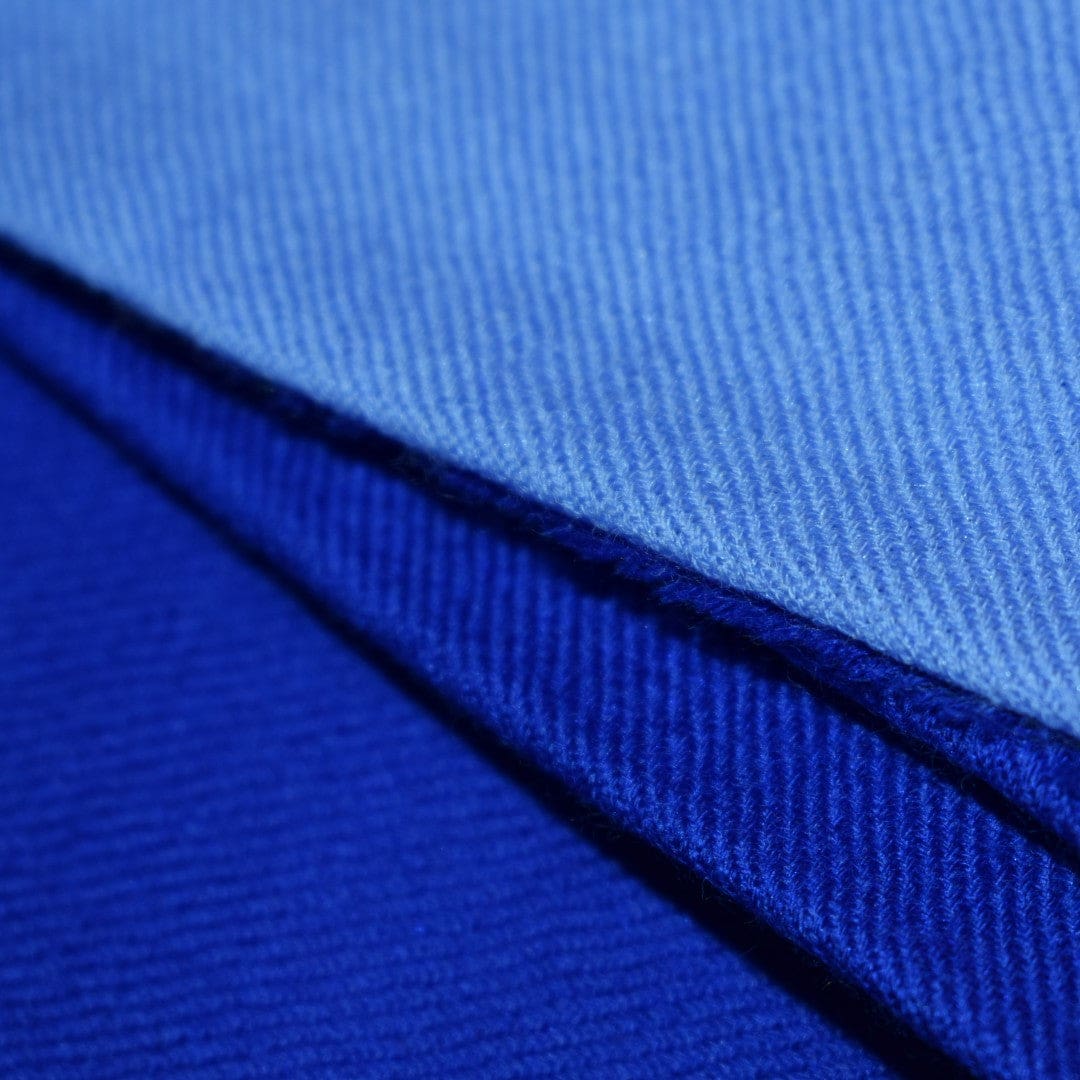 Sal Premium Lana Cashmere & Matase Naturala - Ombre Tri Color Shade -> Albastru Regal - cod: CASHMSILK178 - sal cashmere ombre design
