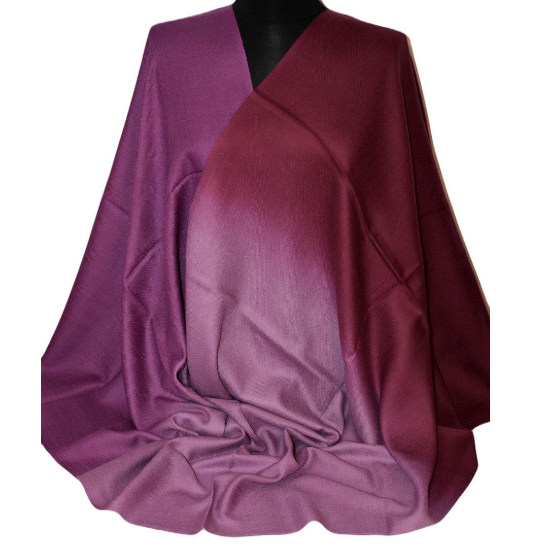 Sal Premium Lana Cashmere & Matase Naturala - Ombre Tri Color Shade ->Bordo/Burgundy- cod: CASHMSILK14 - sal cashmere ombre design
