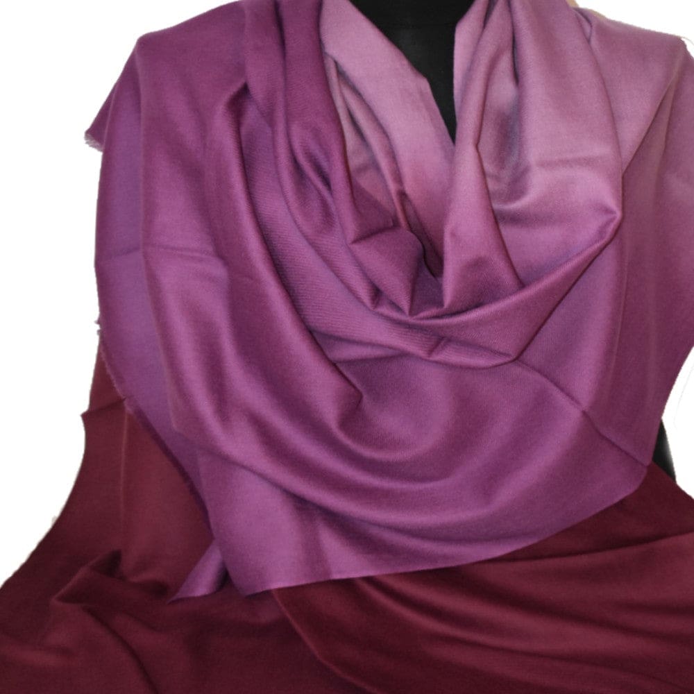 Sal Premium Lana Cashmere & Matase Naturala - Ombre Tri Color Shade ->Bordo/Burgundy- cod: CASHMSILK14 - sal cashmere ombre design