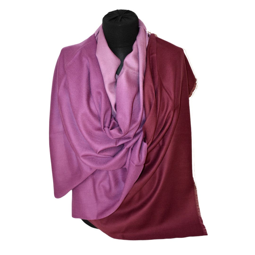 Sal Premium Lana Cashmere & Matase Naturala - Ombre Tri Color Shade ->Bordo/Burgundy- cod: CASHMSILK14 - sal cashmere ombre design