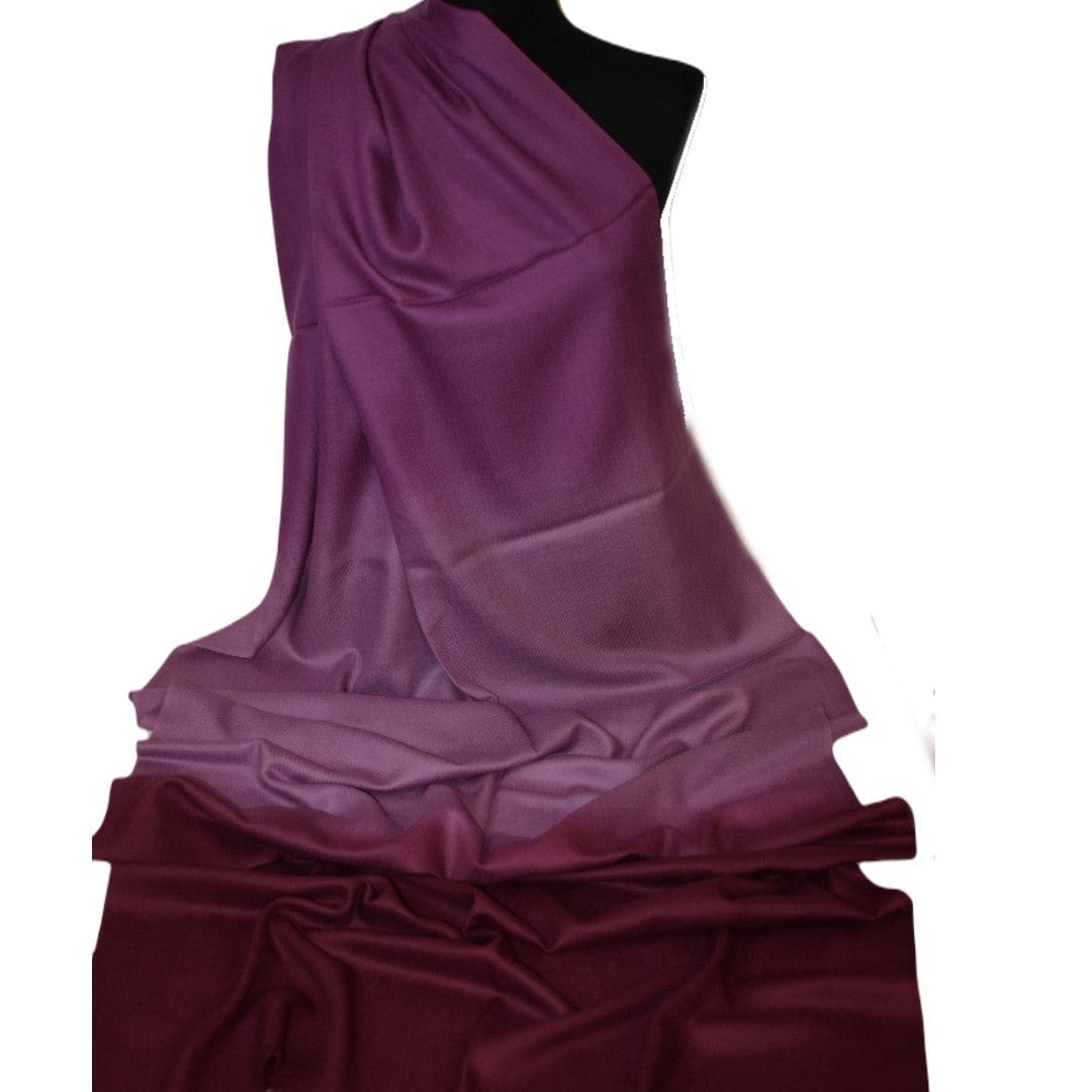 Sal Premium Lana Cashmere & Matase Naturala - Ombre Tri Color Shade ->Bordo/Burgundy- cod: CASHMSILK14 - sal cashmere ombre design