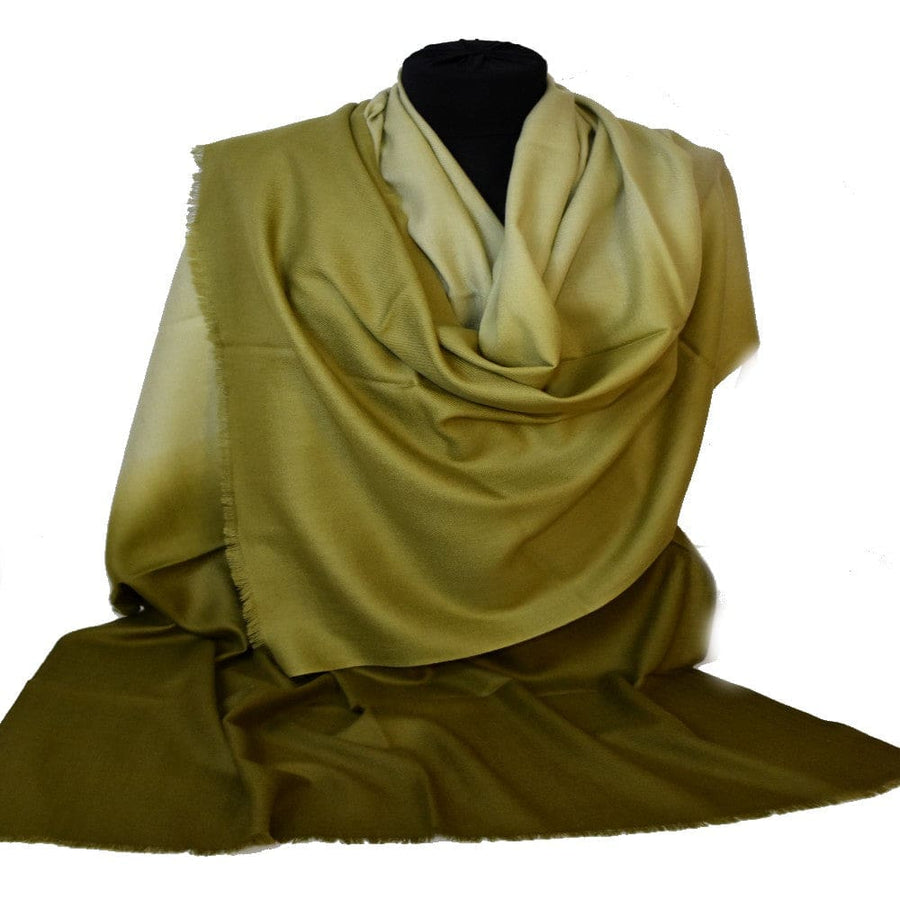 Sal Premium Lana Cashmere & Matase Naturala - Ombre Tri Color Shade ->Verde Kaki- cod: CASHMSILK16 - sal cashmere ombre design