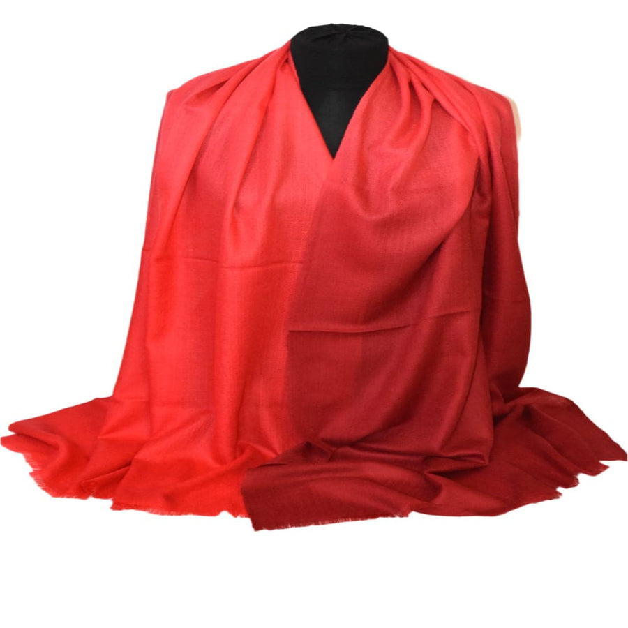 Sal Premium Lana Cashmere - Ombre Tri Color Shade ->Rosu/Rosu de foc/ Rosu Scarlat - cod: CASHM17 - Sal din Cashmere