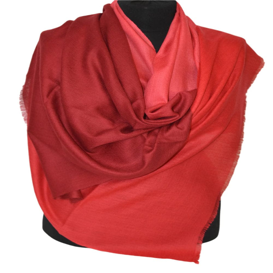 Sal Premium Lana Cashmere - Ombre Tri Color Shade ->Rosu/Rosu de foc/ Rosu Scarlat - cod: CASHM17 - Sal din Cashmere