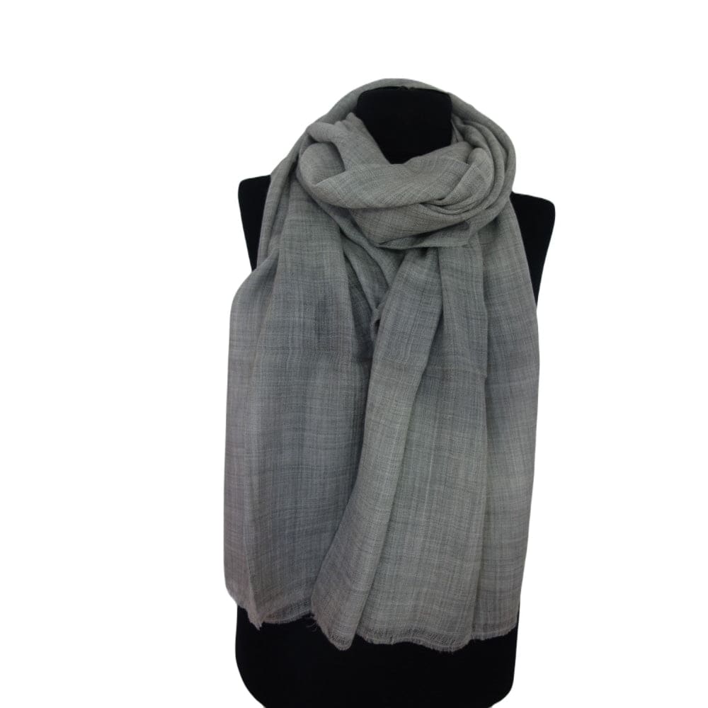 Sal Premium Unisex din Cashmere Pashmina & Matase Naturala - Ash Grey -> Cod: NEWPASHM8 - sal din cashmere pashmina