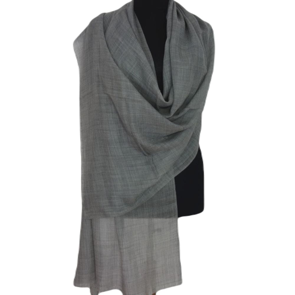 Sal Premium Unisex din Cashmere Pashmina & Matase Naturala - Ash Grey -> Cod: NEWPASHM8 - sal din cashmere pashmina