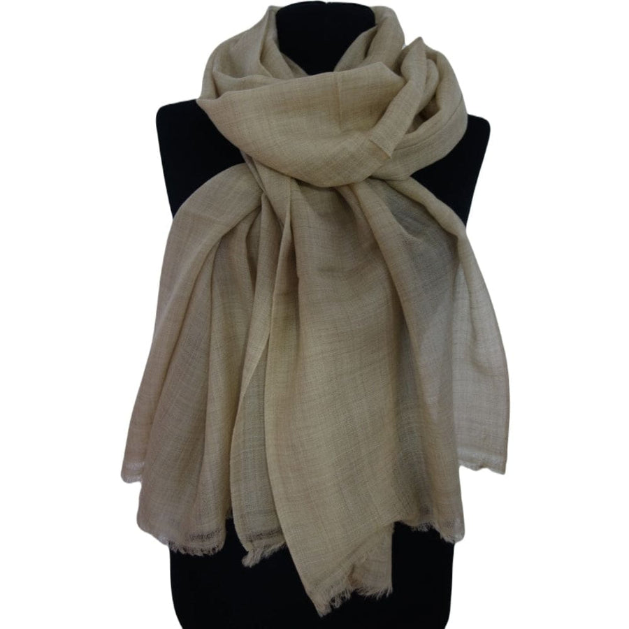 Sal Premium Unisex din Cashmere Pashmina - Natural Bej -> Cod: NEWPASHM5 - sal din cashmere pashmina