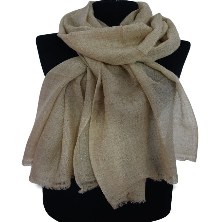 Sal Premium Unisex din Cashmere Pashmina - Natural Bej -> Cod: NEWPASHM5 - sal din cashmere pashmina