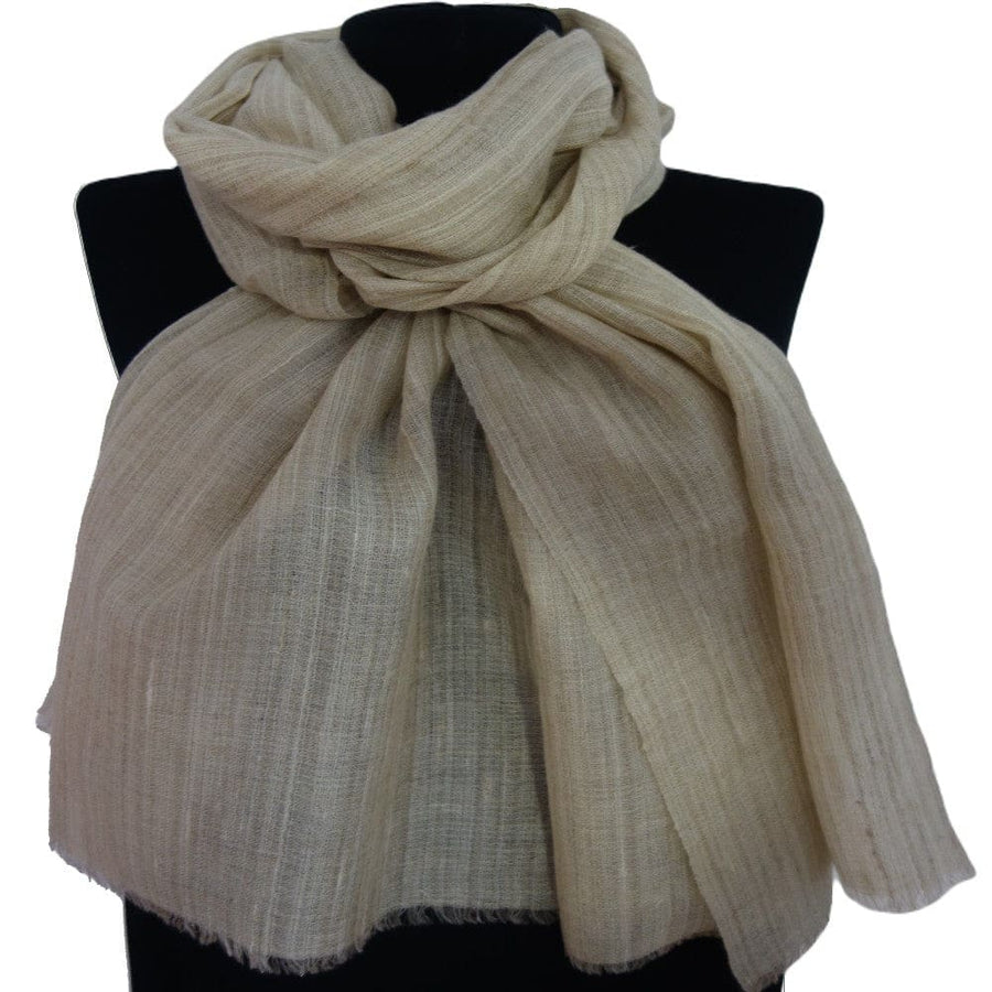 Sal Premium Unisex din Cashmere Pashmina - Natural Bej -> Cod: NEWPASHM7 - sal din cashmere pashmina