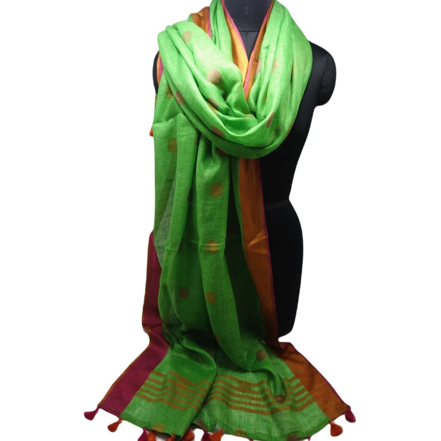 Sal tesut manual din 100% IN (Linen 100%) -4 Seasons Emerald -> Cod: NEWIN5 - sal din In (linen)