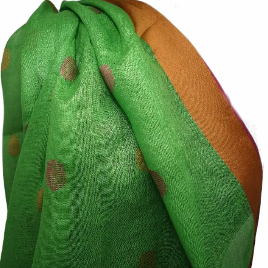 Sal tesut manual din 100% IN (Linen 100%) -4 Seasons Emerald -> Cod: NEWIN5 - sal din In (linen)