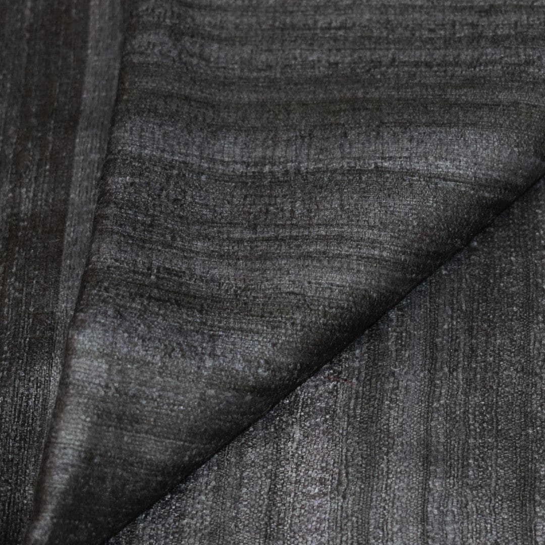 Sal tesut manual din 100% Matase Naturala Organica - Ghicha Tassar/Tussar Silk -Ash Black -> Cod: NEWGhicha5 - sal matase naturala