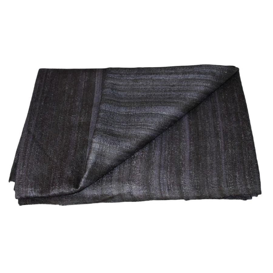 Sal tesut manual din 100% Matase Naturala Organica - Ghicha Tassar/Tussar Silk -Ash Black -> Cod: NEWGhicha5 - sal matase naturala