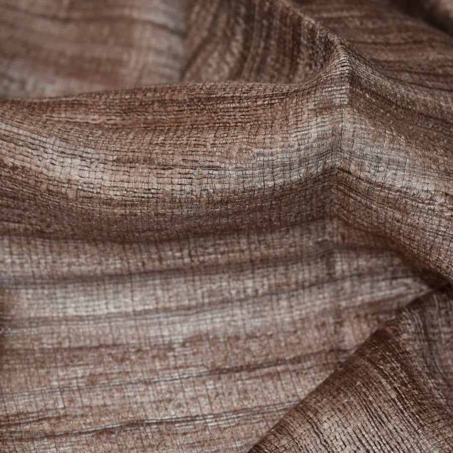 Sal tesut manual din 100% Matase Naturala Organica - Ghicha Tassar/Tussar Silk - Cappuccino -> Cod: NEWGhicha8 - Sal din Matase Raw Silk