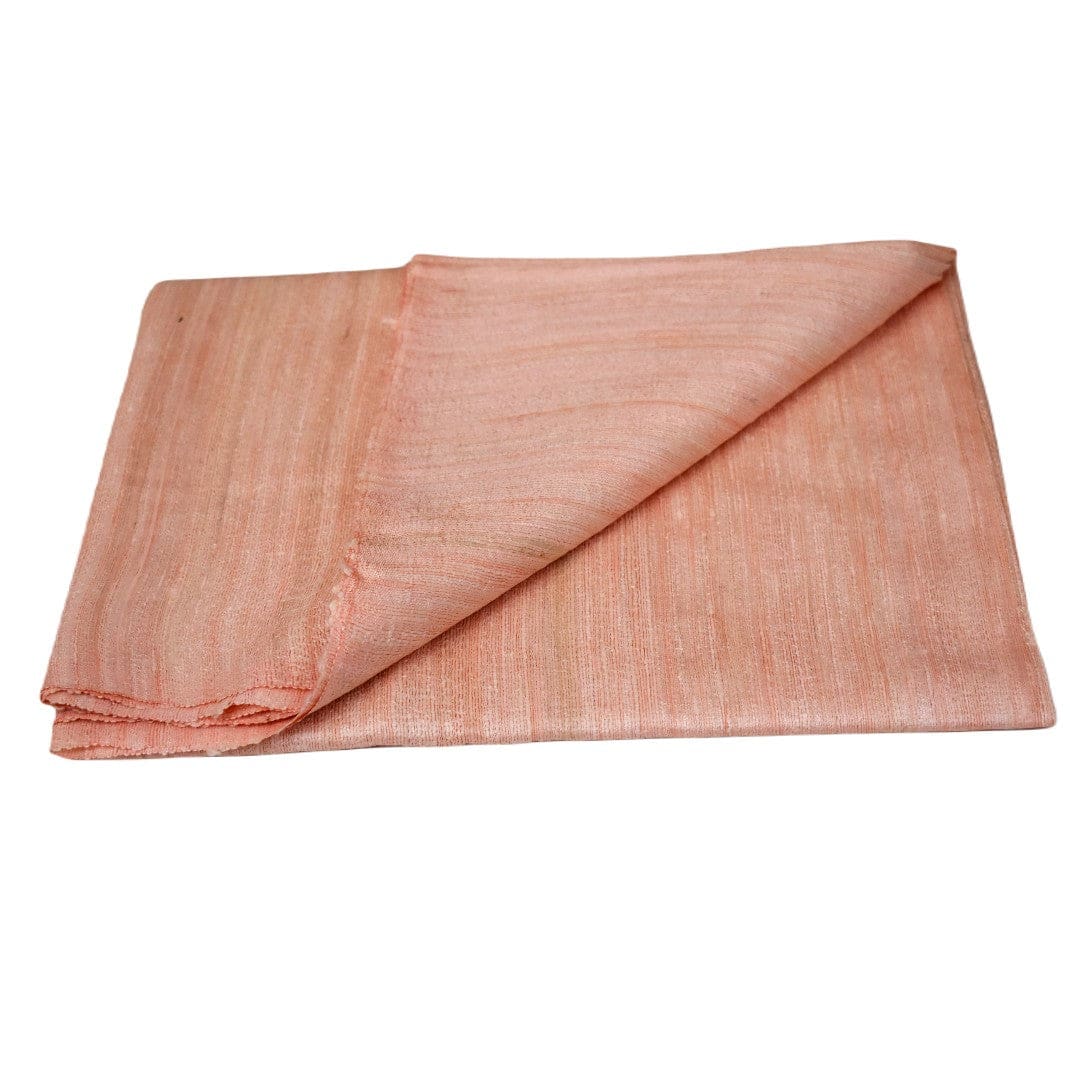 Sal tesut manual din 100% Matase Naturala Organica - Ghicha Tassar/Tussar Silk -> Fuzzy Peach (Culoarea Anului 2024)-> Cod: NewGhicha12