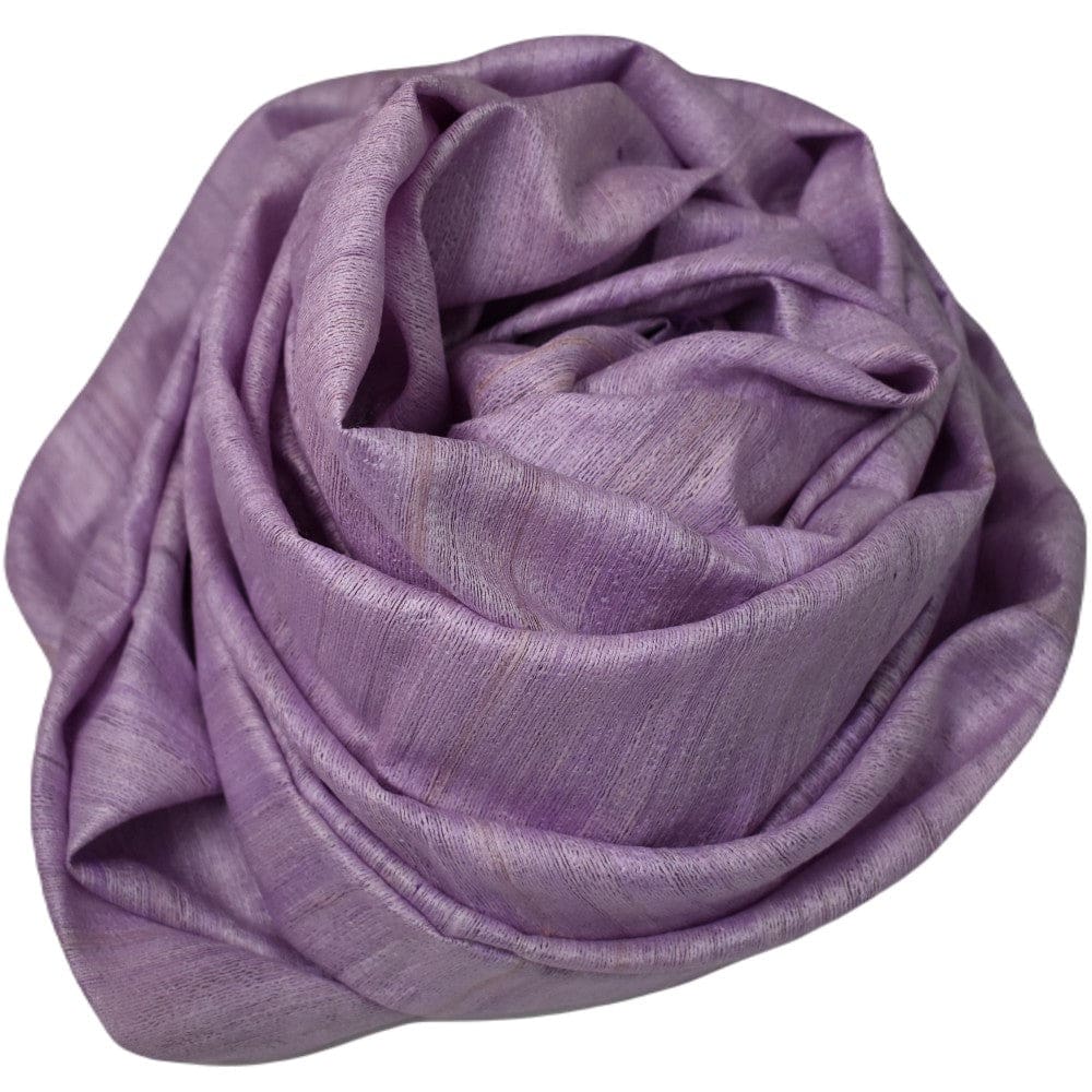 Sal tesut manual din 100% Matase Naturala Organica - Ghicha Tassar/Tussar Silk - Lilac -> Cod:GhichaApril2 - sal matase naturala organica