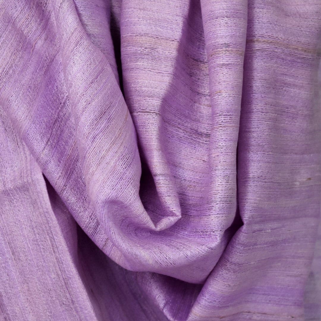 Sal tesut manual din 100% Matase Naturala Organica - Ghicha Tassar/Tussar Silk - Lilac -> Cod:GhichaApril2 - sal matase naturala organica