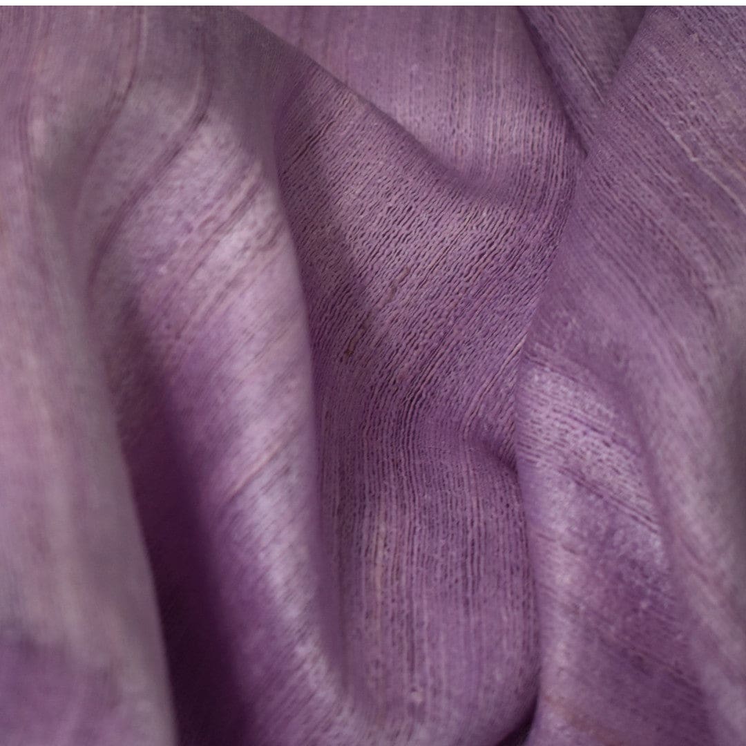 Sal tesut manual din 100% Matase Naturala Organica - Ghicha Tassar/Tussar Silk - Lilac -> Cod:GhichaApril2 - sal matase naturala organica