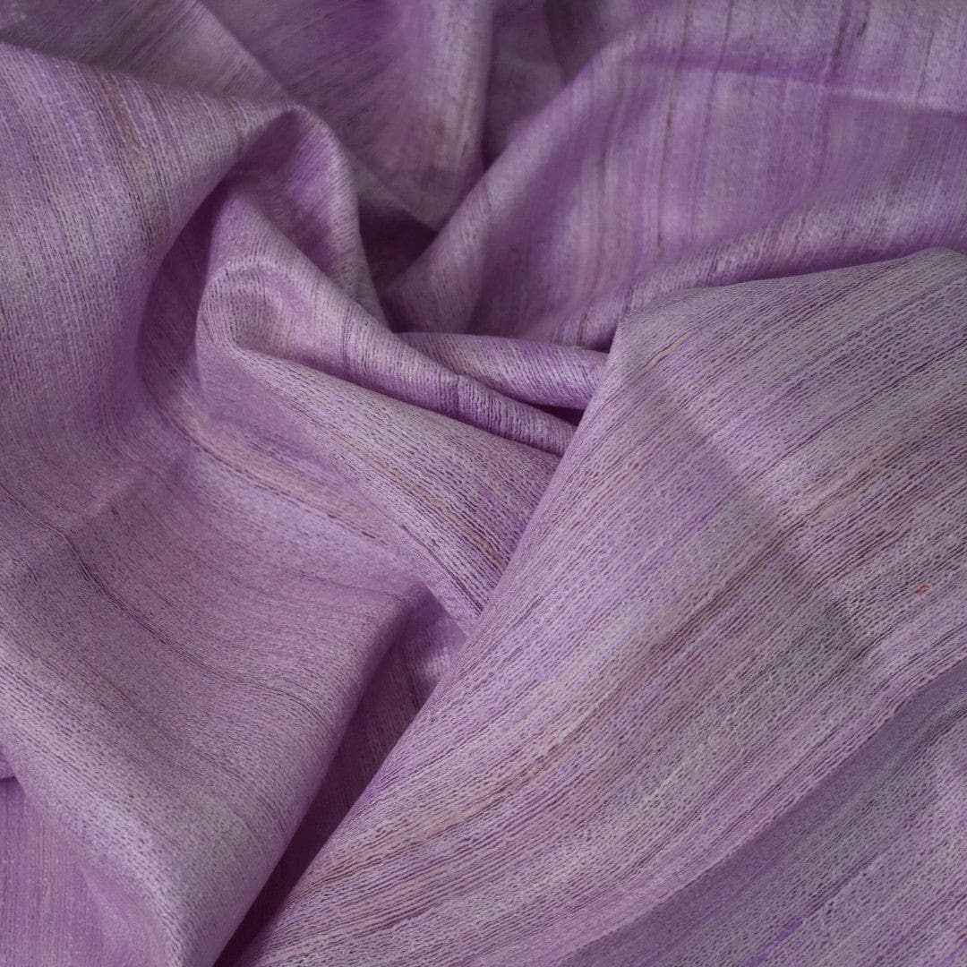 Sal tesut manual din 100% Matase Naturala Organica - Ghicha Tassar/Tussar Silk - Lilac -> Cod:GhichaApril2 - sal matase naturala organica
