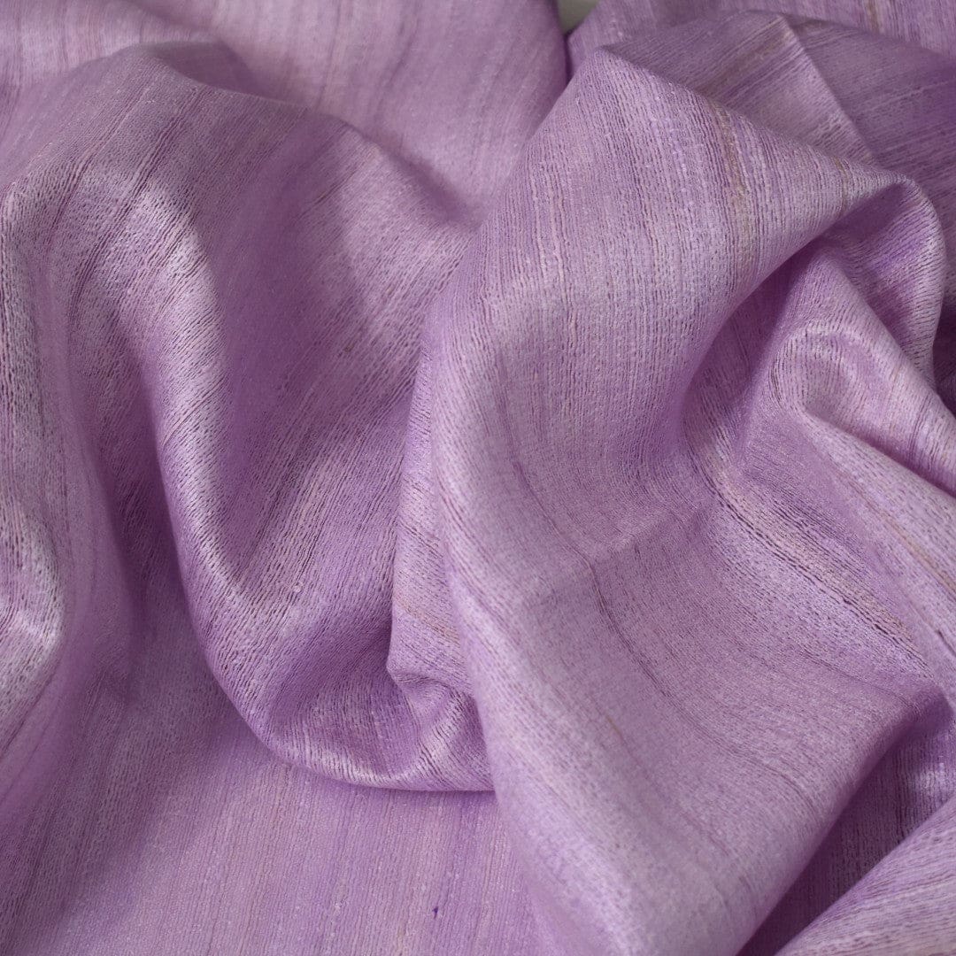 Sal tesut manual din 100% Matase Naturala Organica - Ghicha Tassar/Tussar Silk - Lilac -> Cod:GhichaApril2 - sal matase naturala organica