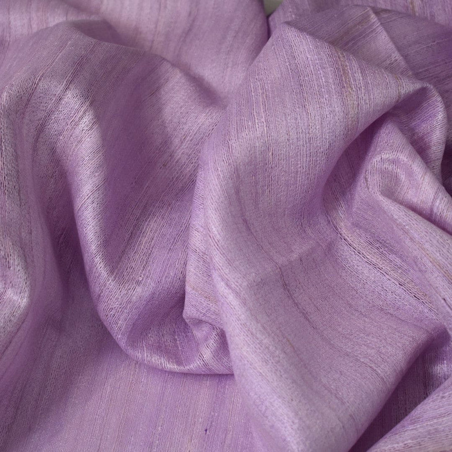 Sal tesut manual din 100% Matase Naturala Organica - Ghicha Tassar/Tussar Silk - Lilac -> Cod:GhichaApril2 - sal matase naturala organica