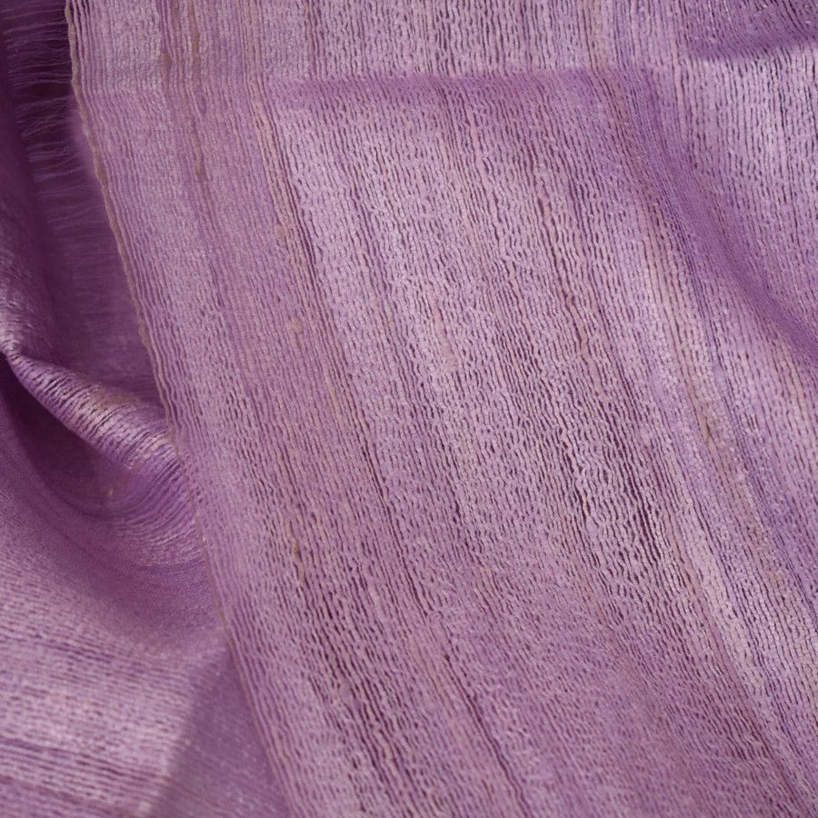 Sal tesut manual din 100% Matase Naturala Organica - Ghicha Tassar/Tussar Silk - Lilac -> Cod:GhichaApril2 - sal matase naturala organica