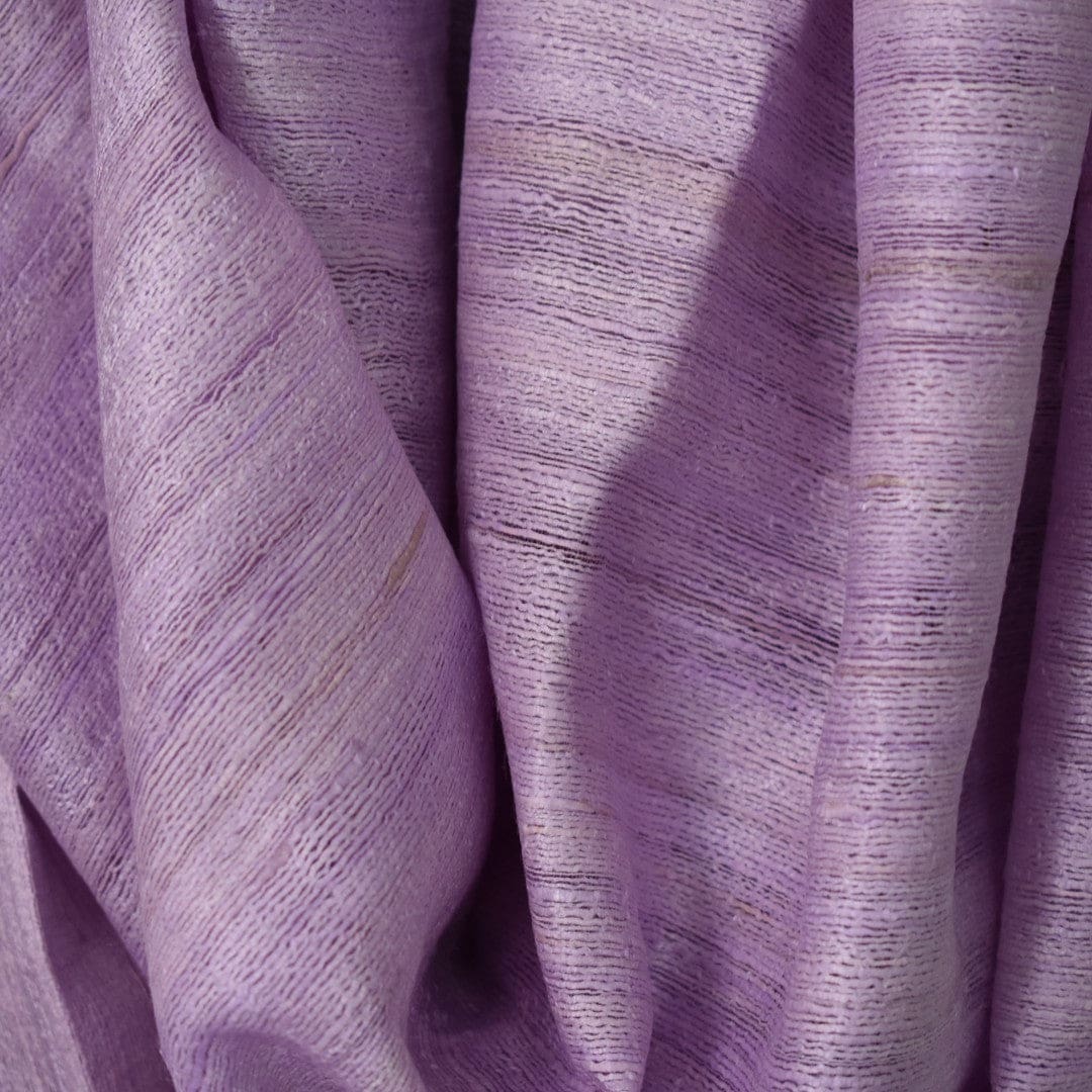 Sal tesut manual din 100% Matase Naturala Organica - Ghicha Tassar/Tussar Silk - Lilac -> Cod:GhichaApril2 - sal matase naturala organica