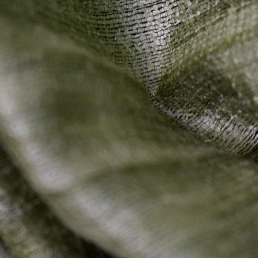 Sal tesut manual din 100% Matase Naturala Organica - Ghicha Tassar/Tussar Silk - Lime Green -> Cod:GhichaApril1 - sal matase naturala