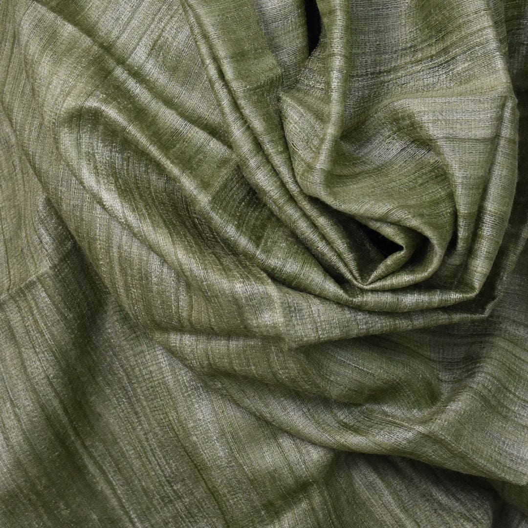 Sal tesut manual din 100% Matase Naturala Organica - Ghicha Tassar/Tussar Silk - Lime Green -> Cod:GhichaApril1 - sal matase naturala