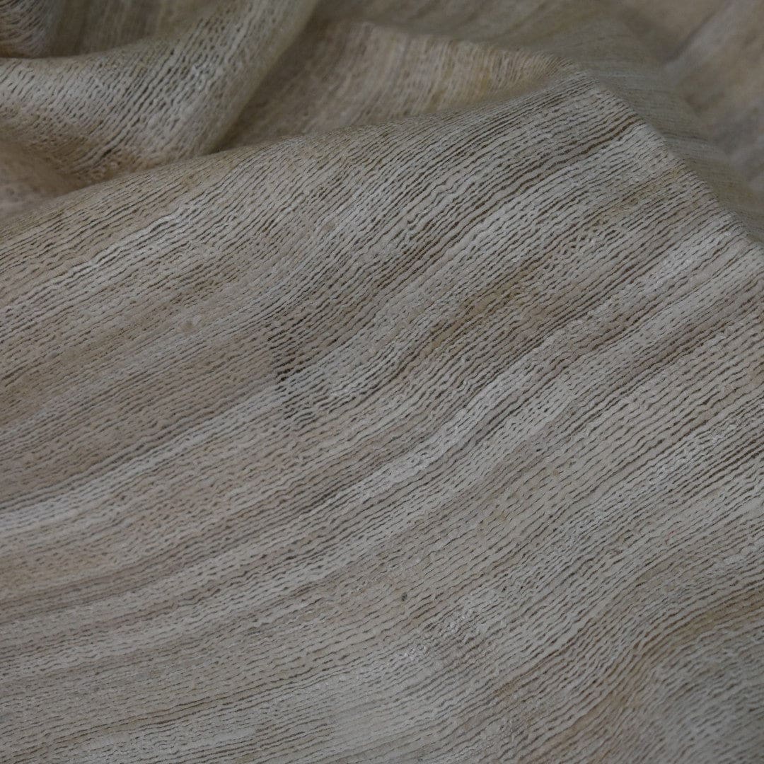 Sal tesut manual din 100% Matase Naturala Organica - Ghicha Tassar/Tussar Silk - Natural Beige -> Cod: NEWGhicha3 - sal matase naturala