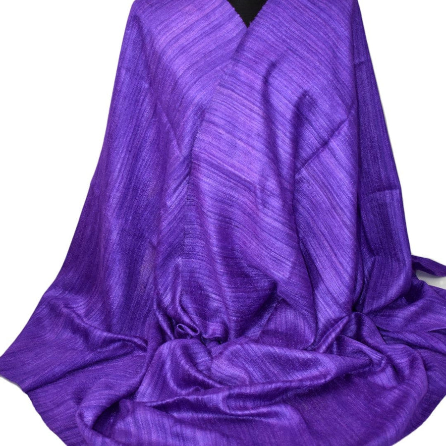 Sal tesut manual din 100% Matase Naturala Organica - Ghicha Tassar/Tussar Silk - Perennial Lavander Mov -> Cod: NEWGHICHA7 - sal matase