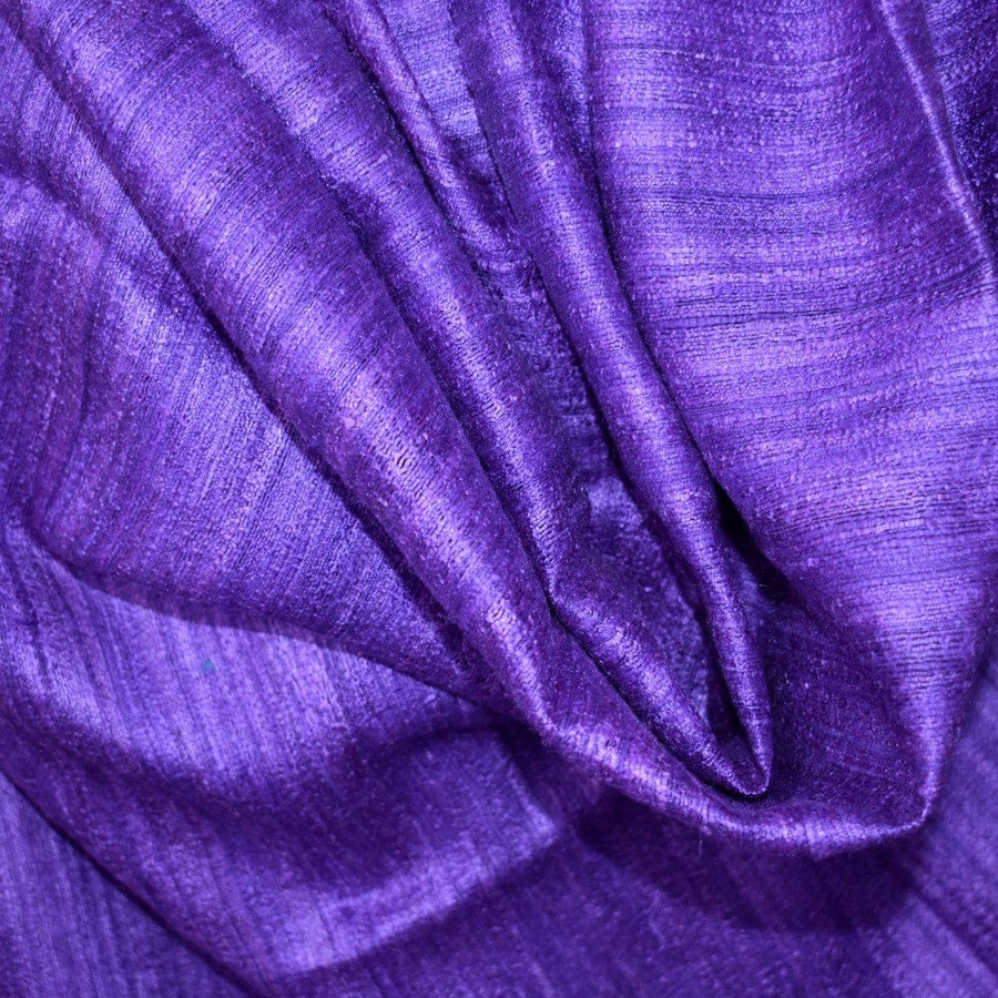 Sal tesut manual din 100% Matase Naturala Organica - Ghicha Tassar/Tussar Silk - Perennial Lavander Mov -> Cod: NEWGHICHA7 - sal matase