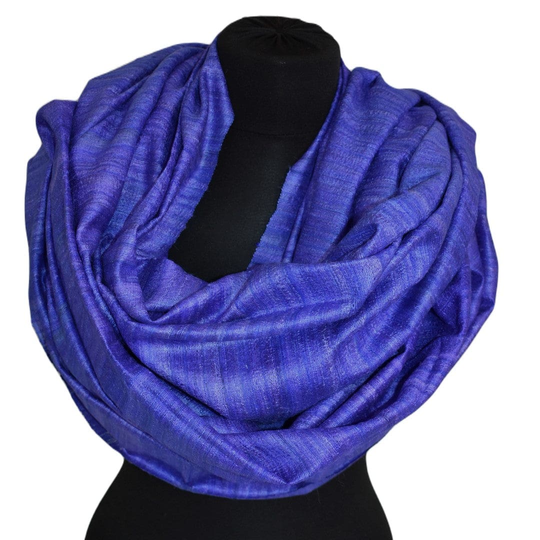 Sal tesut manual din 100% Matase Naturala Organica - Ghicha Tassar/Tussar Silk - Perennial Purple Mov -> Cod: NEWGHICHA6 - sal matase