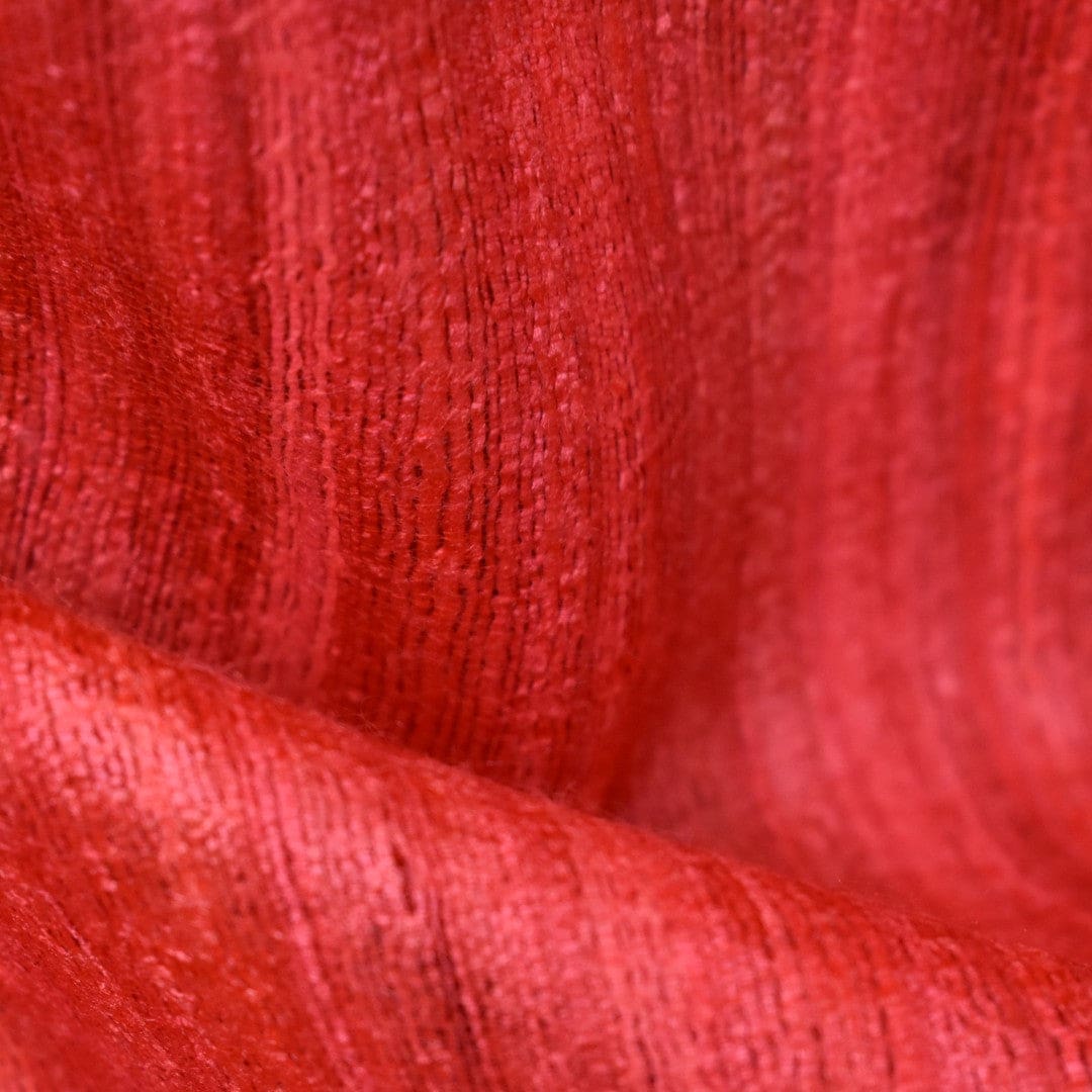 Sal tesut manual din 100% Matase Naturala Organica - Ghicha Tassar/Tussar Silk - Rosu -> Cod:GhichaApril3 - sal matase naturala organica